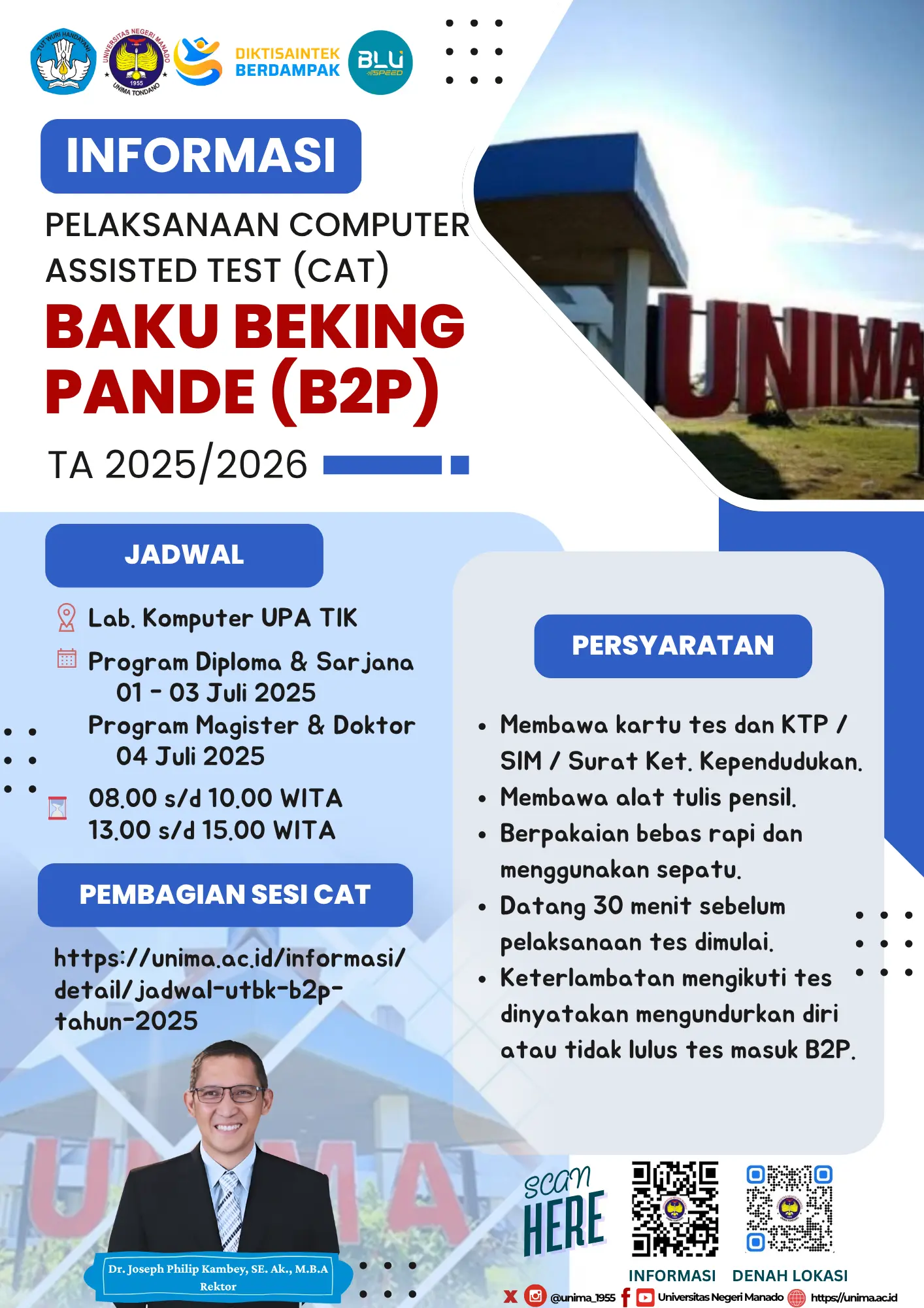 Jadwal UTBK B2P Tahun 2025
